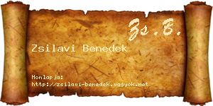 Zsilavi Benedek névjegykártya