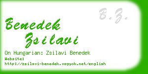 benedek zsilavi business card